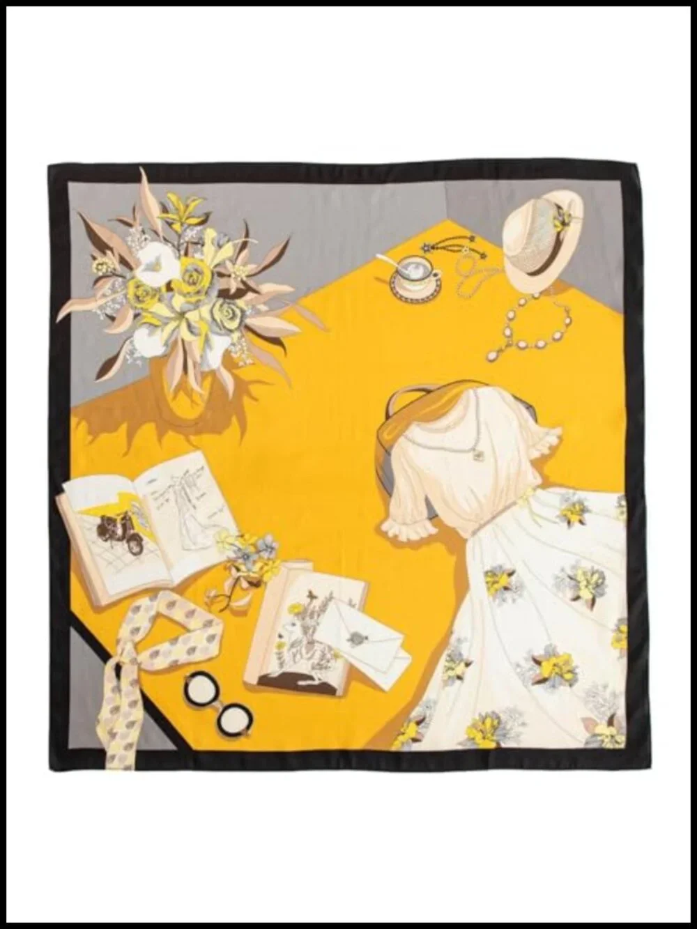 100% Pure Mulberry Silk Scarf - 35